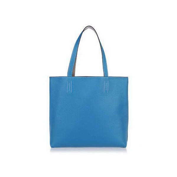 H1039 Hermes Shopping Bag 37CM ??Totes Clemence in pelle blu